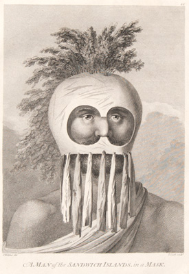 A Man of the Sandwich Islands (Hawaii), in mask